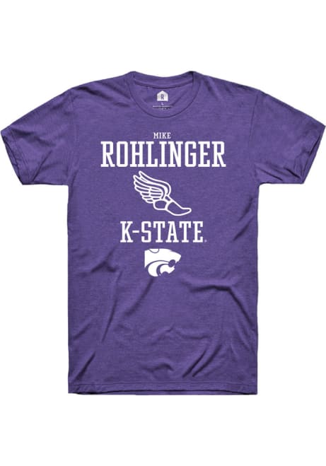 Mike Rohlinger Purple K-State Wildcats NIL Sport Icon Short Sleeve T Shirt