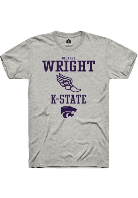 Delaney Wright Ash K-State Wildcats NIL Sport Icon Short Sleeve T Shirt