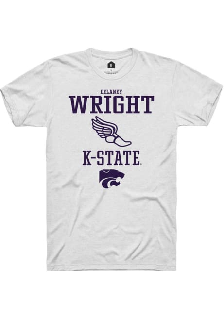 Delaney Wright White K-State Wildcats NIL Sport Icon Short Sleeve T Shirt