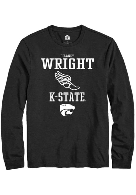 Delaney Wright Rally Mens Black K-State Wildcats NIL Sport Icon Tee