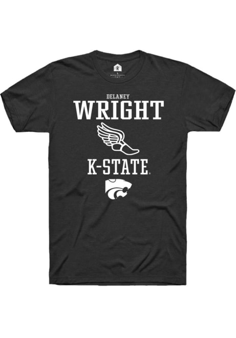 Delaney Wright Black K-State Wildcats NIL Sport Icon Short Sleeve T Shirt