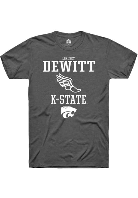 Lindsey DeWitt Dark Grey K-State Wildcats NIL Sport Icon Short Sleeve T Shirt