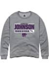 Main image for O'shalia Johnson Rally Mens Graphite K-State Wildcats NIL Stacked Box Crew Sweatshirt