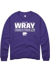 Main image for Shalysa Wray Rally Mens Purple K-State Wildcats NIL Stacked Box Crew Sweatshirt