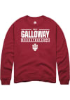 Main image for Trey Galloway Rally Mens Red Indiana Hoosiers NIL Stacked Box Crew Sweatshirt