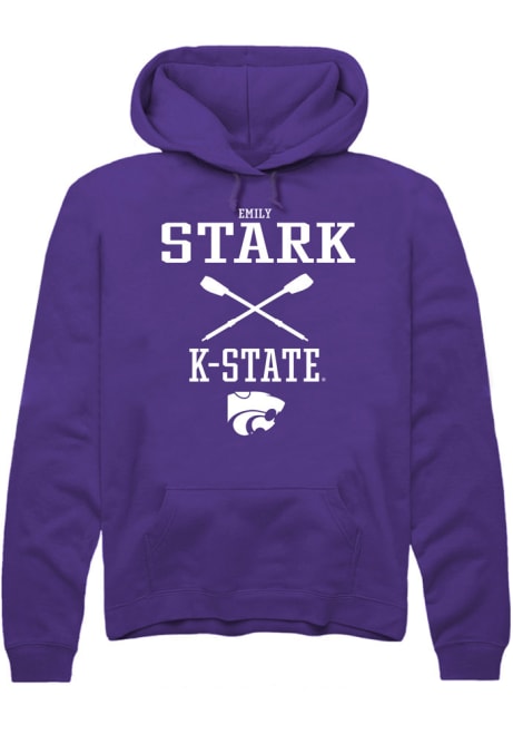 Emily Stark Rally Mens Purple K-State Wildcats NIL Sport Icon Hooded Sweatshirt