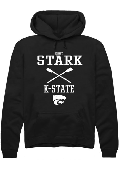 Emily Stark Rally Mens Black K-State Wildcats NIL Sport Icon Hooded Sweatshirt