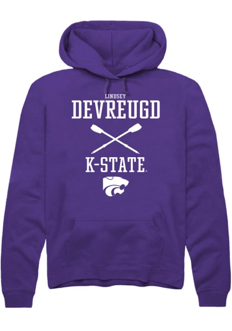 Lindsey DeVreugd Rally Mens Purple K-State Wildcats NIL Sport Icon Hooded Sweatshirt