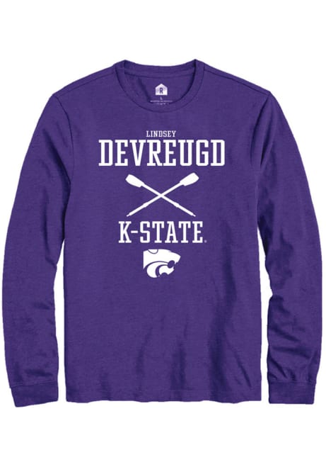 Lindsey DeVreugd Rally Mens Purple K-State Wildcats NIL Sport Icon Tee