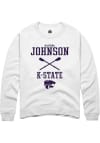 Main image for McKenna Johnson  Rally K-State Wildcats Mens White NIL Sport Icon Long Sleeve Crew Sweatshirt