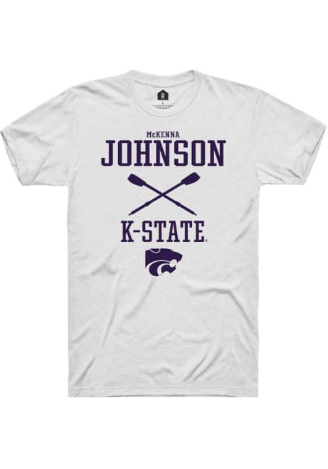 McKenna Johnson White K-State Wildcats NIL Sport Icon Short Sleeve T Shirt