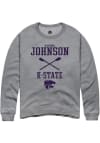 Main image for McKenna Johnson Rally Mens Graphite K-State Wildcats NIL Sport Icon Crew Sweatshirt