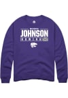 Main image for McKenna Johnson Rally Mens Purple K-State Wildcats NIL Stacked Box Crew Sweatshirt