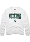 Main image for Jessica Vattimo  Rally Michigan State Spartans Mens White NIL Stacked Box Long Sleeve Crew Sweat..