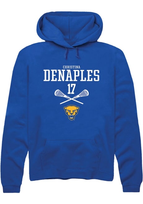 Christina DeNaples Rally Mens Blue Pitt Panthers NIL Sport Icon Hooded Sweatshirt