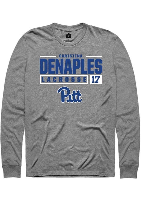 Christina DeNaples Rally Mens Graphite Pitt Panthers NIL Stacked Box Tee