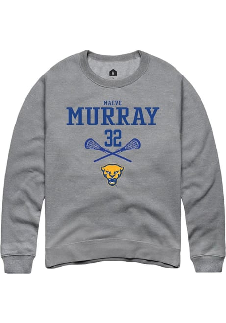 Maeve Murray Rally Mens Graphite Pitt Panthers NIL Sport Icon Crew Sweatshirt