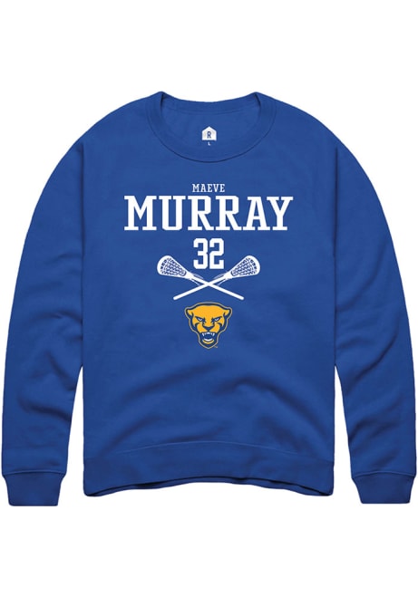 Maeve Murray Rally Mens Blue Pitt Panthers NIL Sport Icon Crew Sweatshirt