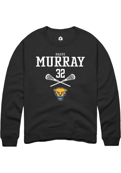 Maeve Murray Rally Mens Black Pitt Panthers NIL Sport Icon Crew Sweatshirt