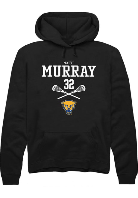 Maeve Murray Rally Mens Black Pitt Panthers NIL Sport Icon Hooded Sweatshirt