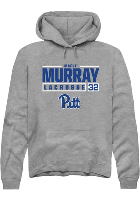 Maeve Murray Rally Mens Graphite Pitt Panthers NIL Stacked Box Hooded Sweatshirt