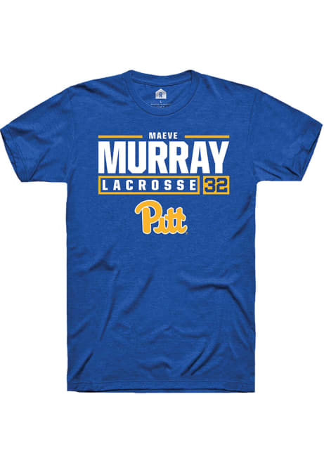 Maeve Murray Blue Pitt Panthers NIL Stacked Box Short Sleeve T Shirt