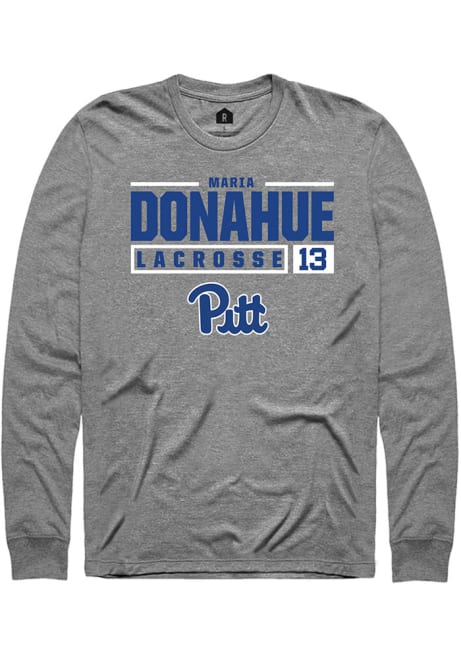 Maria Donahue Rally Mens Graphite Pitt Panthers NIL Stacked Box Tee