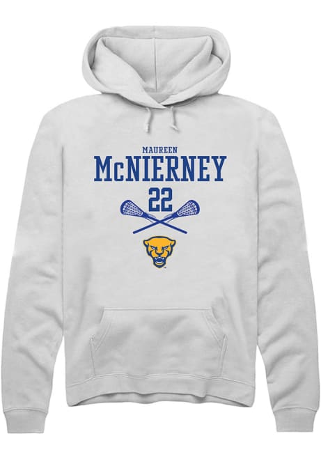 Maureen McNierney Rally Mens White Pitt Panthers NIL Sport Icon Hooded Sweatshirt