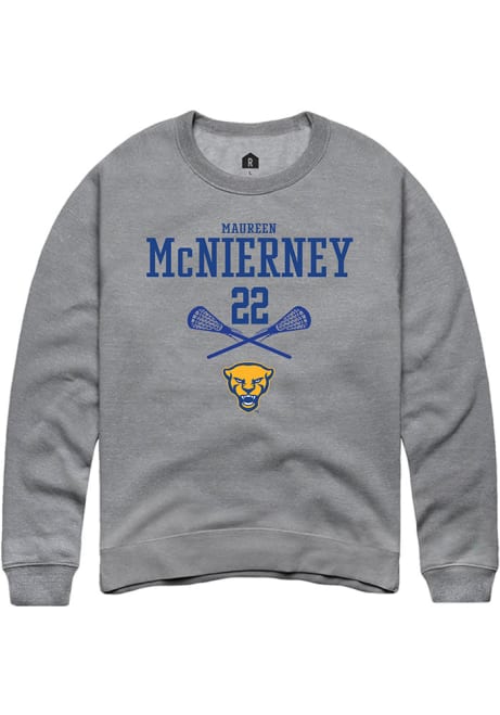 Maureen McNierney Rally Mens Graphite Pitt Panthers NIL Sport Icon Crew Sweatshirt