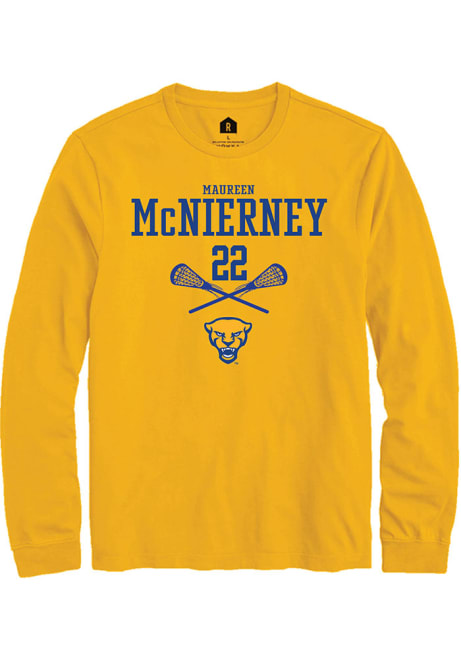 Maureen McNierney Rally Mens Gold Pitt Panthers NIL Sport Icon Tee