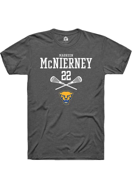 Maureen McNierney Dark Grey Pitt Panthers NIL Sport Icon Short Sleeve T Shirt