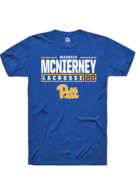 Maureen McNierney Blue Pitt Panthers NIL Stacked Box Short Sleeve T Shirt