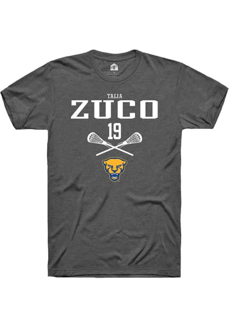 Talia Zuco Dark Grey Pitt Panthers NIL Sport Icon Short Sleeve T Shirt