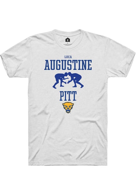 Luca Augustine White Pitt Panthers NIL Sport Icon Short Sleeve T Shirt