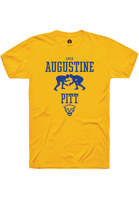 Luca Augustine Gold Pitt Panthers NIL Sport Icon Short Sleeve T Shirt