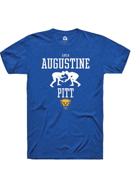 Luca Augustine Blue Pitt Panthers NIL Sport Icon Short Sleeve T Shirt