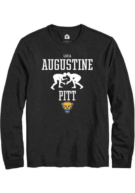 Luca Augustine Rally Mens Black Pitt Panthers NIL Sport Icon Tee