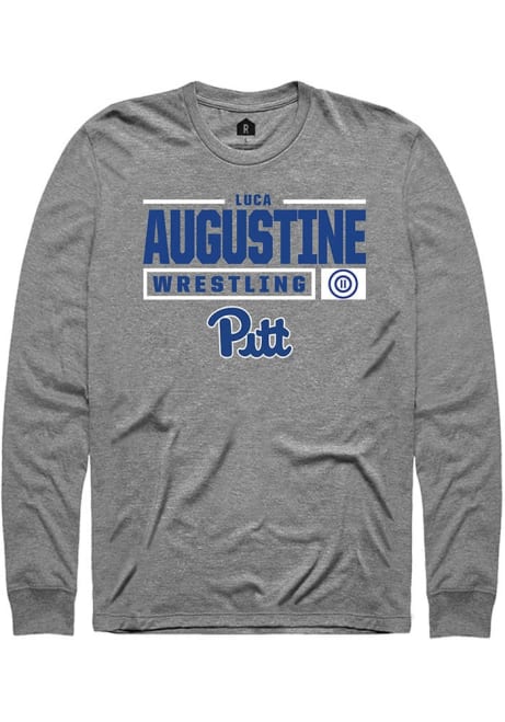 Luca Augustine Rally Mens Graphite Pitt Panthers NIL Stacked Box Tee