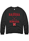 Main image for Caleb Badura Rally Mens Black Nebraska Cornhuskers NIL Sport Icon Crew Sweatshirt