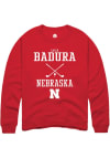 Main image for Caleb Badura Rally Mens Red Nebraska Cornhuskers NIL Sport Icon Crew Sweatshirt