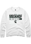Main image for August Meekhof Rally Mens White Michigan State Spartans NIL Stacked Box Crew Sweatshirt
