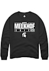 Main image for August Meekhof Rally Mens Black Michigan State Spartans NIL Stacked Box Crew Sweatshirt
