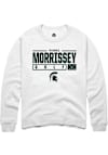 Main image for Pierce Morrissey Rally Mens White Michigan State Spartans NIL Stacked Box Crew Sweatshirt