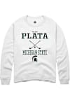 Main image for Valery Plata Rally Mens White Michigan State Spartans NIL Sport Icon Crew Sweatshirt