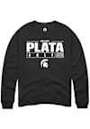Main image for Valery Plata Rally Mens Black Michigan State Spartans NIL Stacked Box Crew Sweatshirt