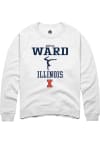 Main image for Arielle Ward Rally Mens White Illinois Fighting Illini NIL Sport Icon Crew Sweatshirt