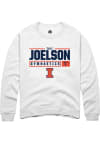 Main image for Tali Joelson Rally Mens White Illinois Fighting Illini NIL Stacked Box Crew Sweatshirt