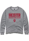 Main image for Lilly Meister Rally Mens Graphite Indiana Hoosiers NIL Stacked Box Crew Sweatshirt