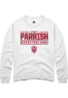 Main image for Sydney Parrish Rally Mens White Indiana Hoosiers NIL Stacked Box Crew Sweatshirt