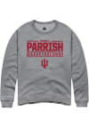 Main image for Sydney Parrish Rally Mens Graphite Indiana Hoosiers NIL Stacked Box Crew Sweatshirt